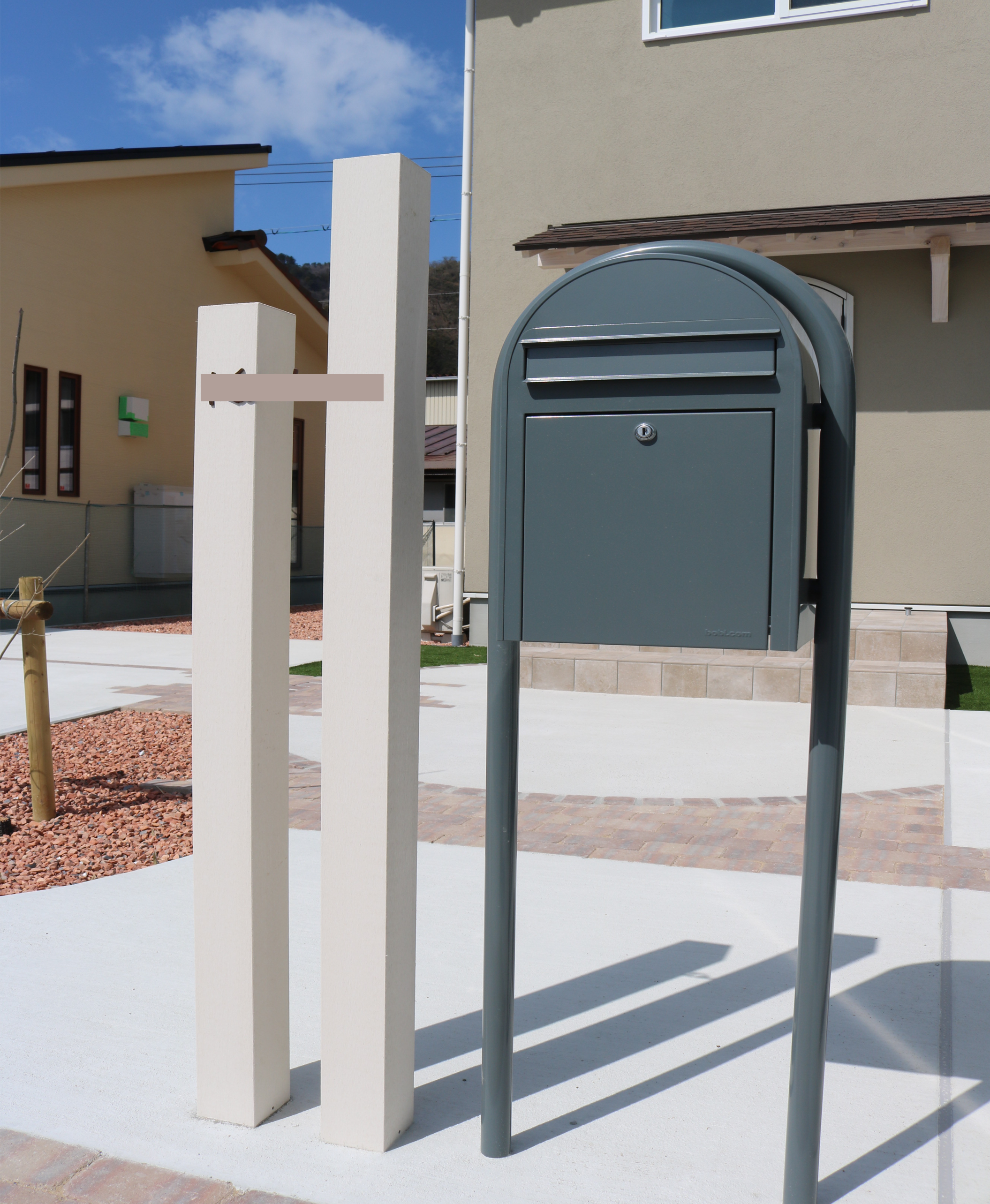 安来市 外構リフォーム カーポートと玄関アプローチ施工