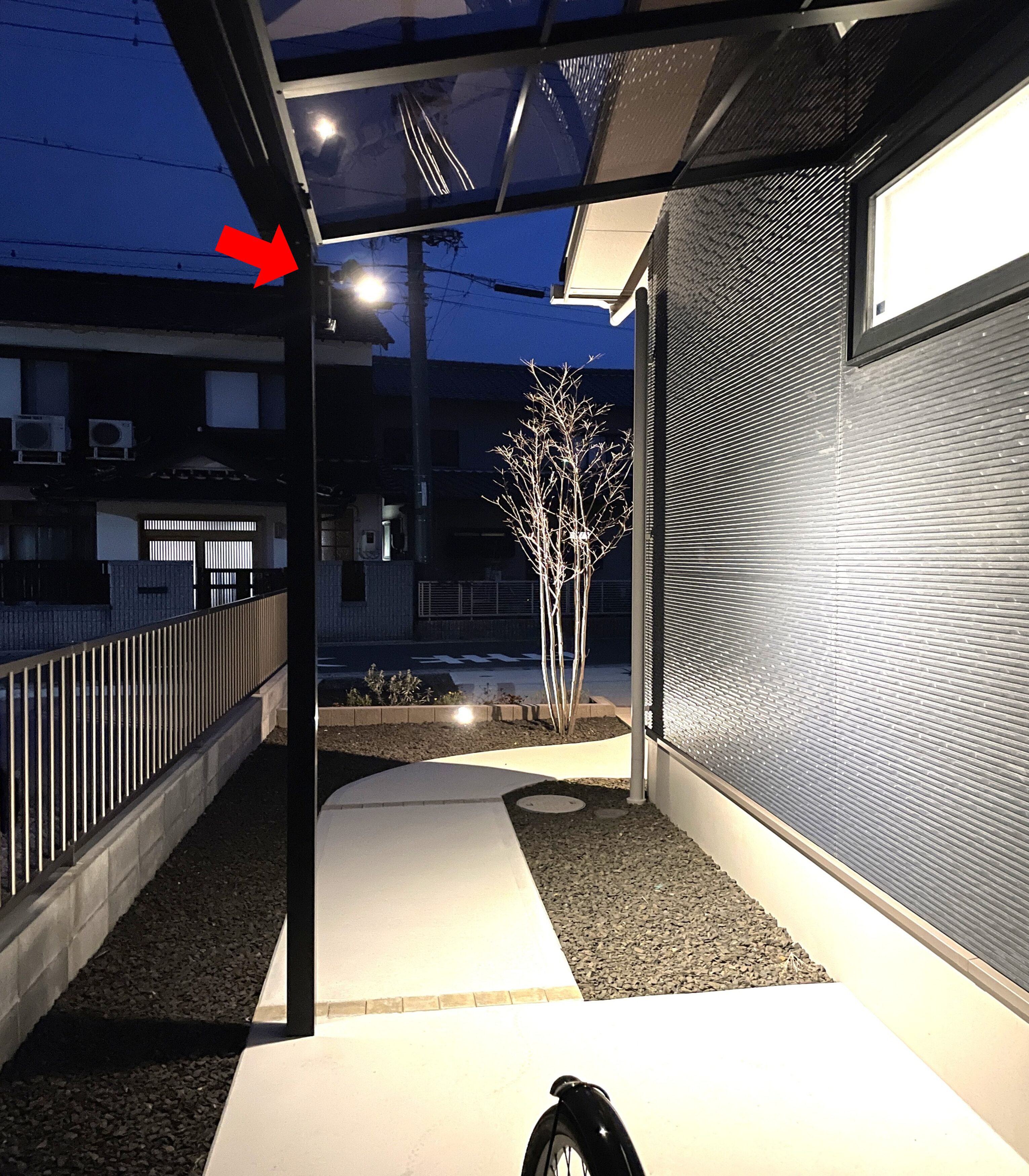 安来市 自転車置き場設置工事 屋根付きサイクルポート